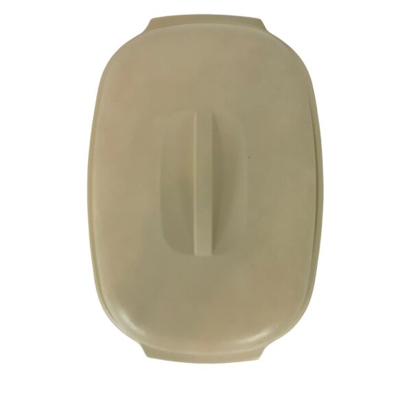 Tupperware Oval Vegetable Steamer 3 Piece Set I273-3 Almond Plastic With Lid - Picture 5 of 8